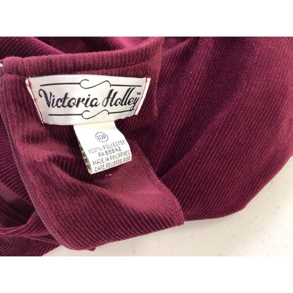 Victoria Holley Vintage Velvet Maxi Dress Womens 10 - Picture 6 of 7